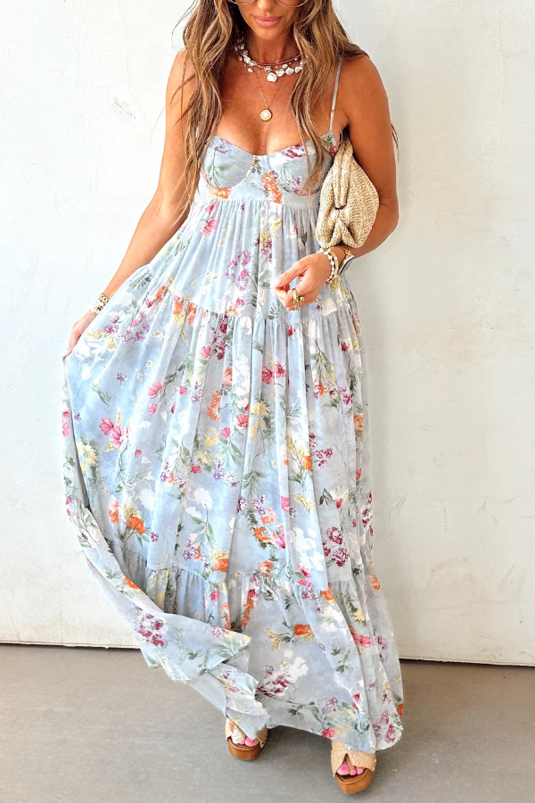Tea Time Maxi Wedding Guest Dress Canada