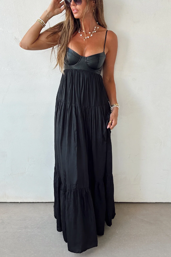 Onyx Queen Maxi Wedding Guest Dress Canada