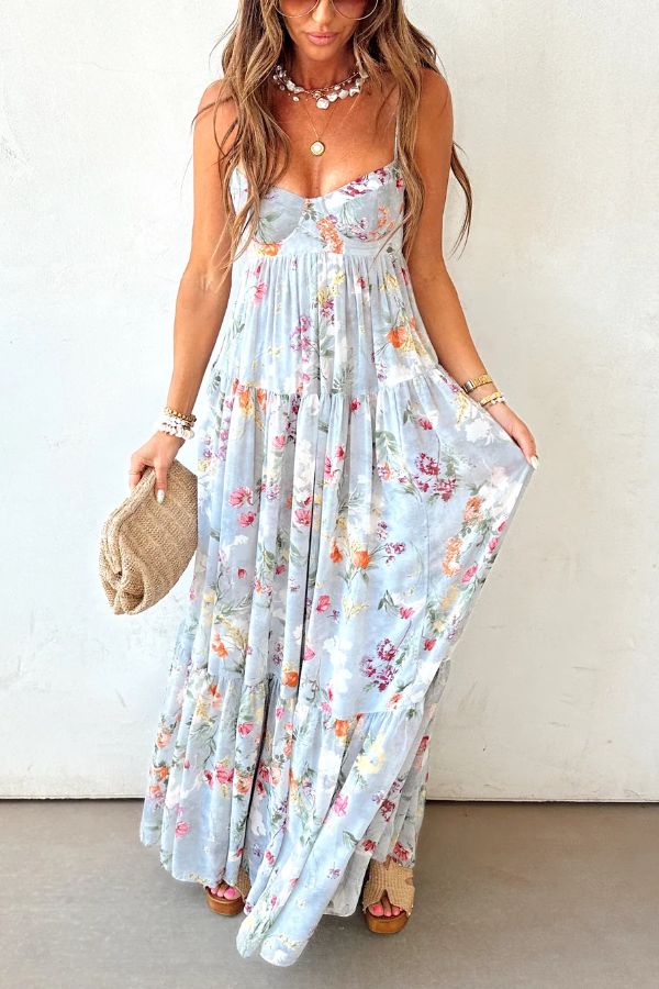 Tea Time Maxi Wedding Guest Dress Canada