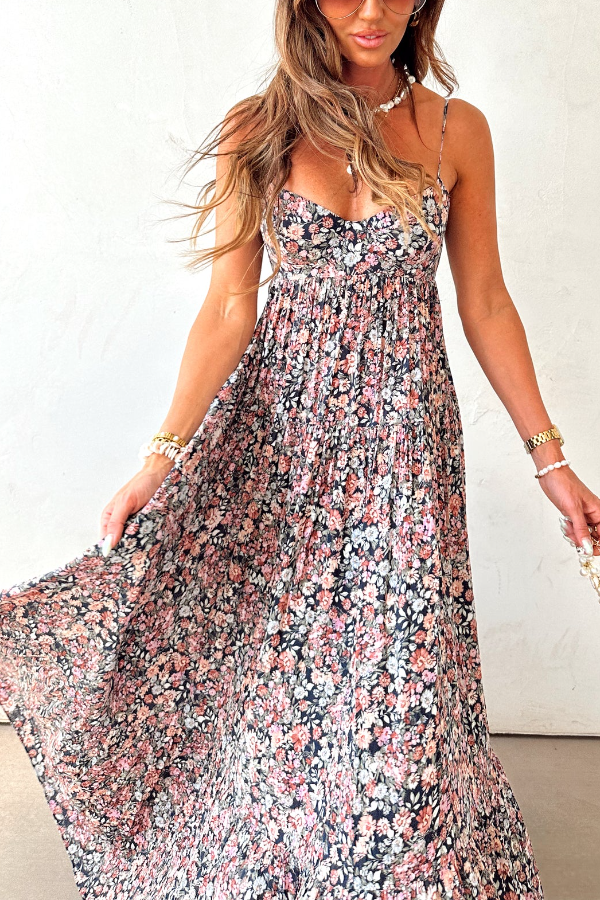 Secret Garden Maxi Wedding Guest Dress Canada