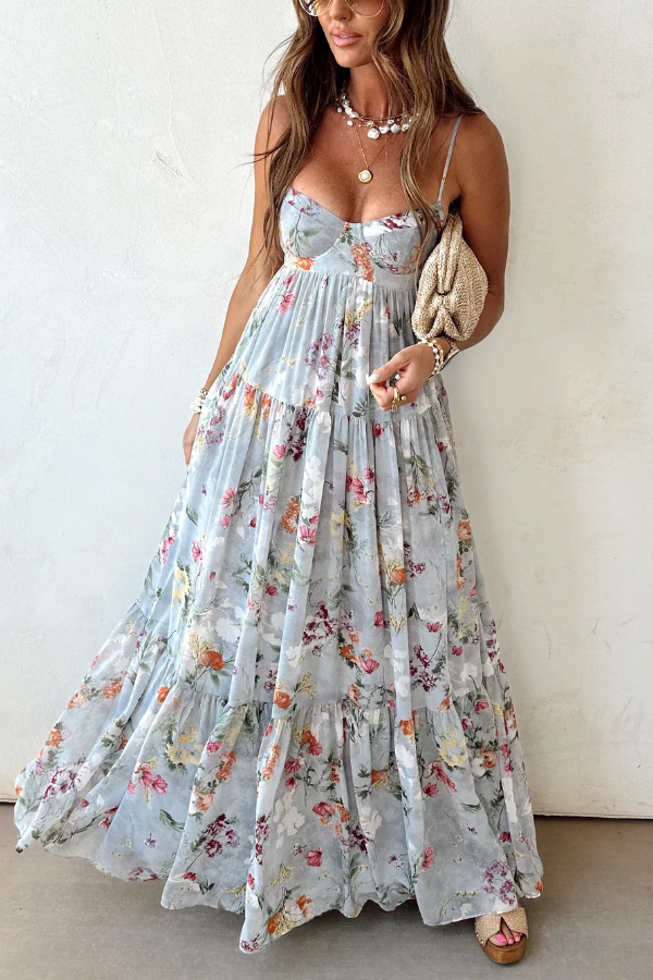 Tea Time Maxi Wedding Guest Dress Canada