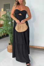 Dusk To Dawn Strapless Maxi Wedding Guest Dress Canada