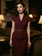 Tailored Waist Blazer And Skirt 2-Piece Suit