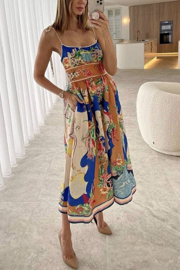Abstract Print Slip Wedding Guest Dress Canada