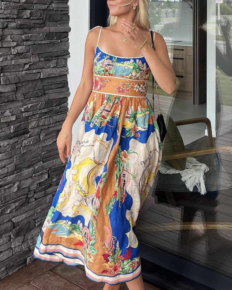 Abstract Print Slip Wedding Guest Dress Canada