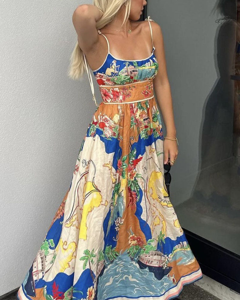 Abstract Print Slip Wedding Guest Dress Canada