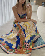 Abstract Print Slip Wedding Guest Dress Canada